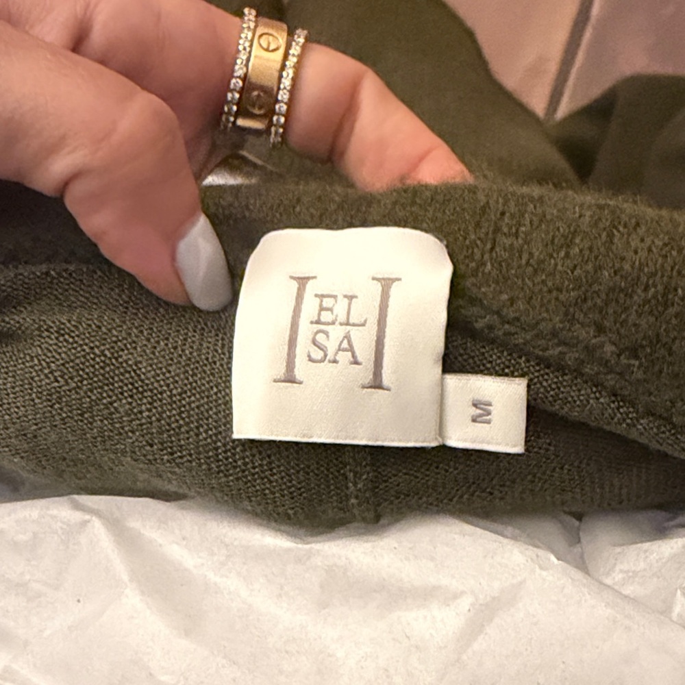 HELSA Josefine Knit Oversized Bomber & Josefine Knit Skirt in Olive - Picture 13 of 13